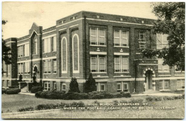 High School, Versailles, KY., Where The Football Coach Quit To Become Governor