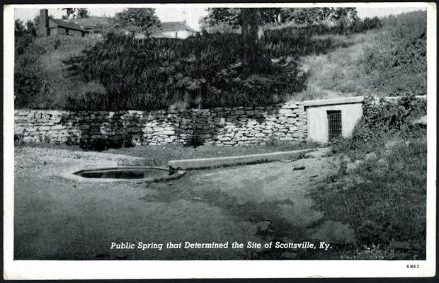 Public Spring that Determined the Site of Scottsville, Ky