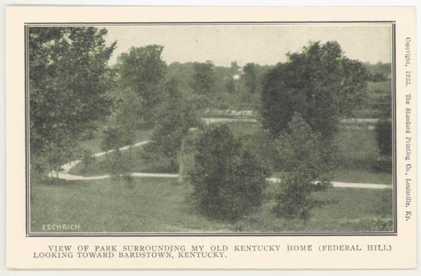 View Of Park Surrounding My Old Kentucky Home (Federal Hill) Looking Toward Bardstown, Kentucky