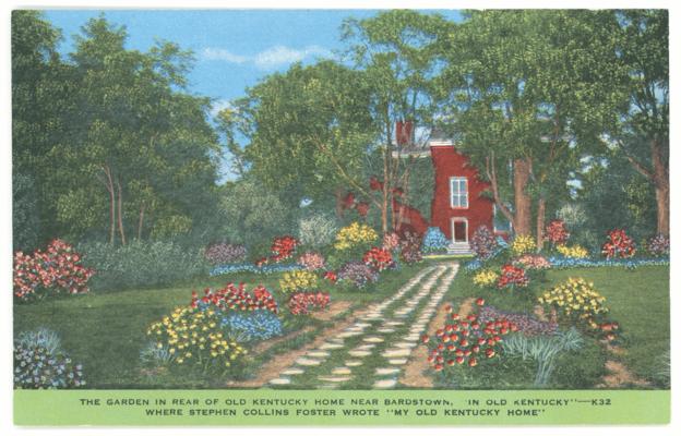 The Garden In Rear Of Old Kentucky Home Near Bardstown. 