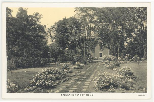 Garden In Rear Of Home. (Printed verso reads: 