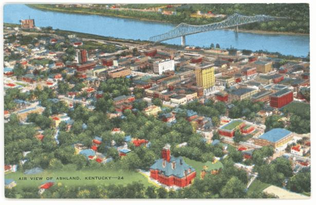 [Aerial View of Ashland] (Printed verso reads: 