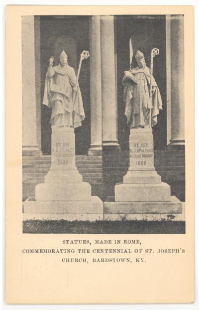 Statues, Made in Rome, Commemorating the Centennial of St. Joseph's Church