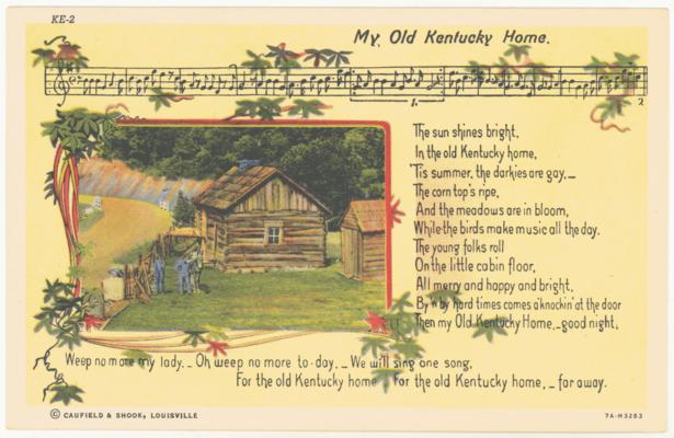 My Old Kentucky Home [Printed verso reads: 