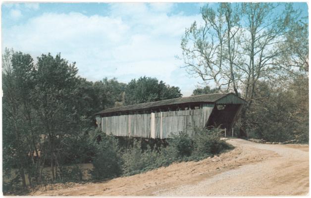 Covered Bridge. Preserved by Franklin County as an example of bridge building of this era