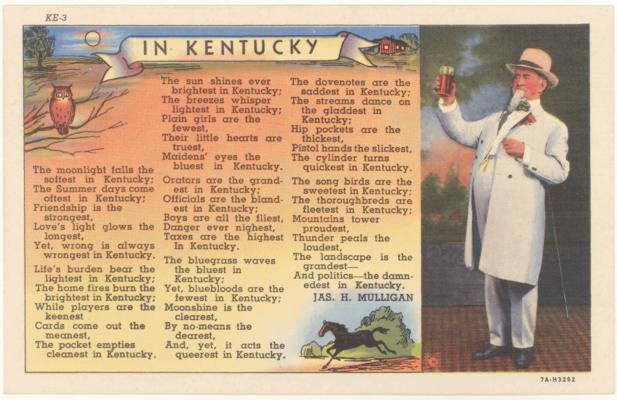 In Kentucky KE-3 [Seven Verse Poem by James H. Mulligan] 2 copies