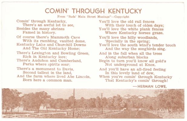 Comin' Through Kentucky - From 