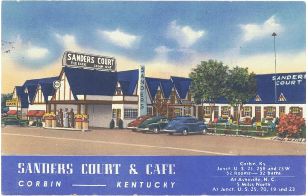 Sanders Court & Café, Corbin, Kentucky. (Printed verso reads: 