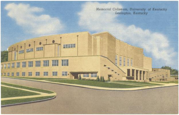 Memorial Coliseum, University of Kentucky, Lexington, Kentucky. (Printed verso reads: 