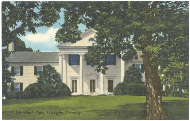 Spendthrift Farm, Lexington, Kentucky. (Printed verso reads: 