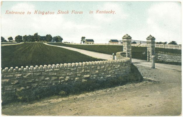 Entrance to Kingston Stock Farm, in Kentucky