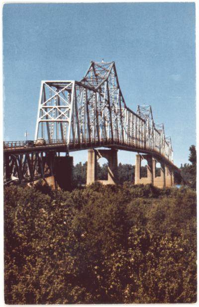 Gateway to Kentucky; Bridge across the beautiful Ohio River, between Illinois and Kentucky