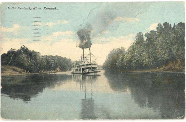 On the Kentucky River. [Steamboat]