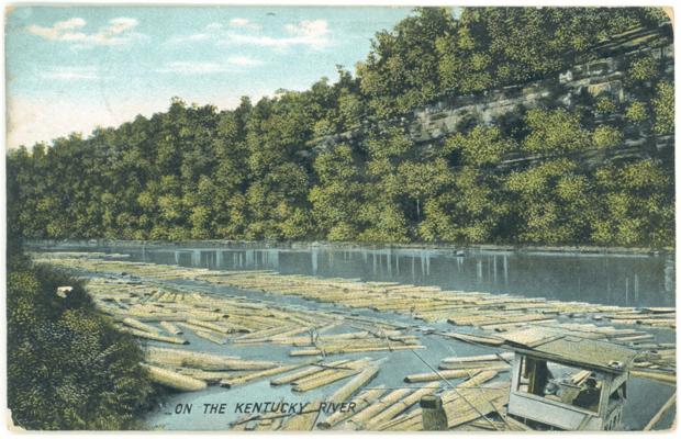 On the Kentucky River. [Floating Logs]