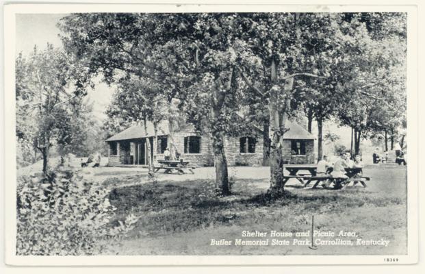 Shelter House and Picnic Area, Butler Memorial State Park (Postmarked 1941)