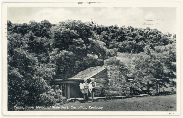 Cabin, Butler Memorial State Park (Postmarked 1941)