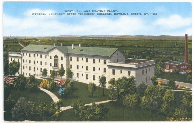 West Hall and Heating Plant. Western Kentucky State Teachers' College, KY - 24 (Printed verso reads: 