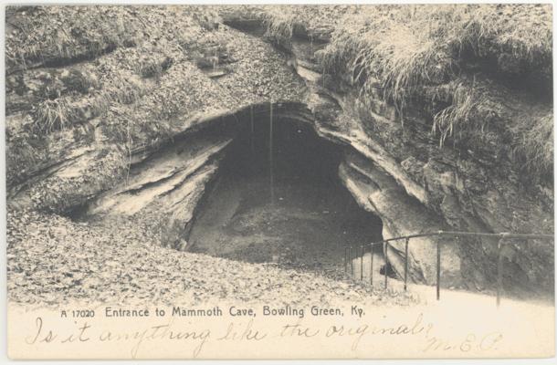 Entrance to Mammoth Cave, Bowling Green, Ky. (Postmarked 1907)