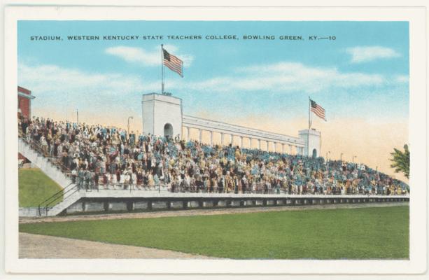 Stadium, Western Kentucky State Teachers' College. (One Card Postmarked 1934) 2 copies