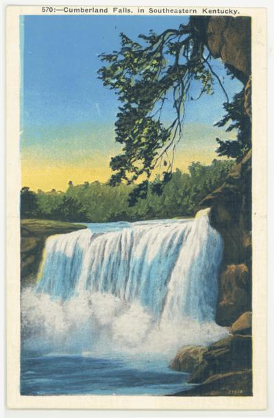 Cumberland Falls, in Southeastern Kentucky. (Printed verso reads: 