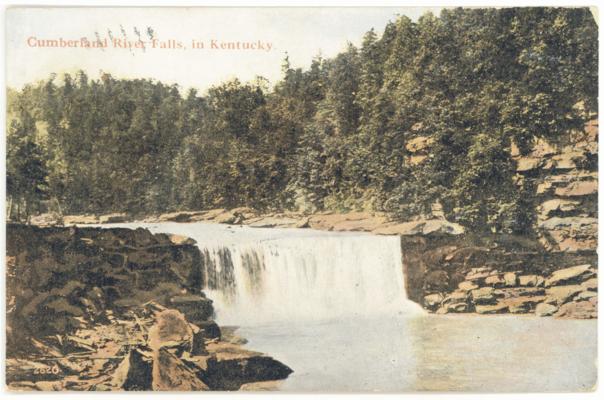 Cumberland River Falls, in Kentucky. (Postmarked 1910)