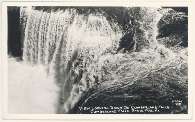 View Looking Down on Cumberland Falls, Cumberland Falls State Park, KY. (No Postmark)