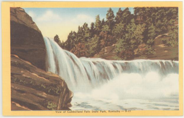 View of Cumberland Falls State Park, Kentucky - D-21 (No Postmark)