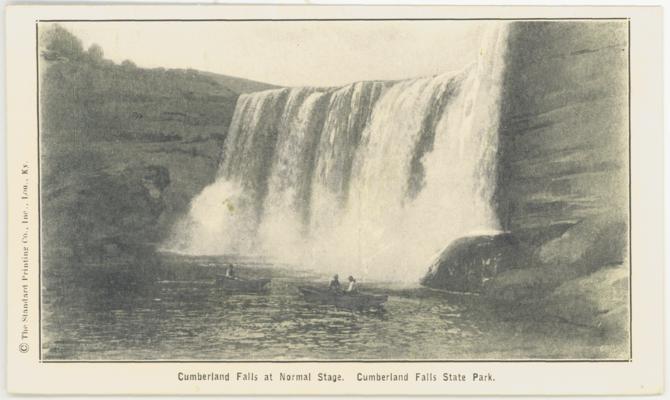 Cumberland Falls at Normal Stage. Cumberland Falls State Park. (No Postmark)
