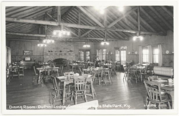 Dining Room - DuPont Lodge, Cumberland Falls State Park, Ky. (Postmarked 1951)