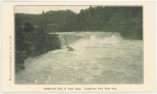 Cumberland Falls at Flood Stage. Cumberland Falls State Park. (No Postmark)