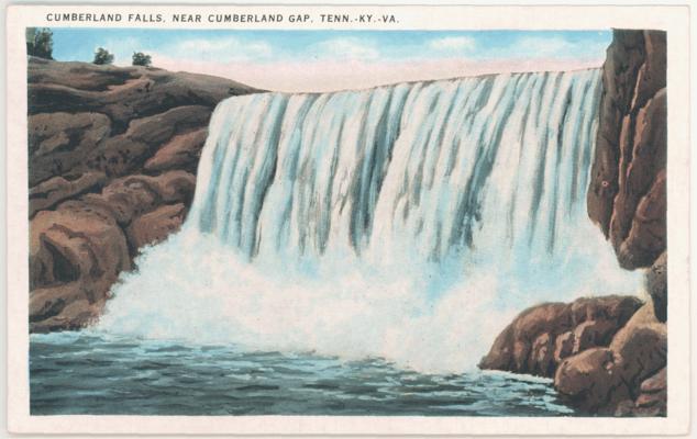 Cumberland Falls, near Cumberland Gap, Tenn.-Ky.-Va. (Printed verso reads: 