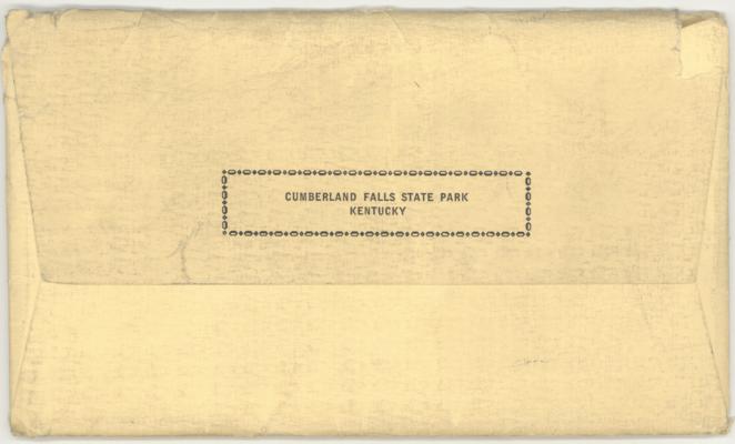 [Envelopecontaining a series of eight uncirculated postcards relating to Cumberland Falls State Park in Kentucky. Back flap reads: 
