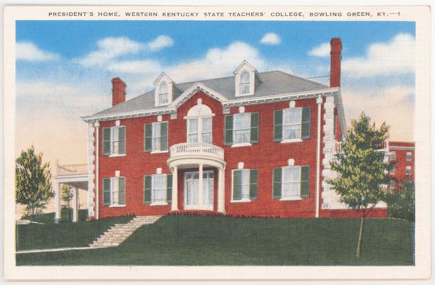 President's Home, Western Kentucky State Teachers' College, KY - 1 (No Postmark)