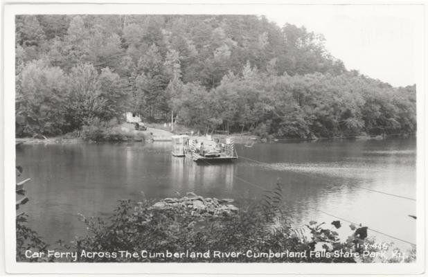 Car Ferry Across the Cumberland River - Cumberland Falls State Park, Ky. (No Postmark)