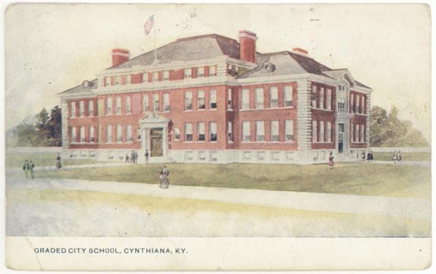 Graded City School, Cynthiana, KY. (Postmarked 1909)