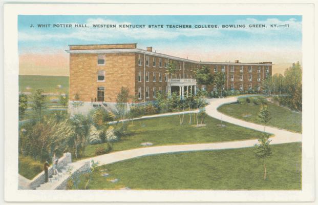 J. Whit Potter Hall, Western Kentucky State Teachers' College, KY. - 11 [Different Print Than Card No. 30 - Includes White Border] (No Postmark)