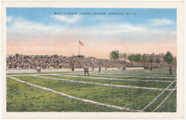 West Stadium, Centre College. [Same Print as No. 416] (Postmarked 1936)