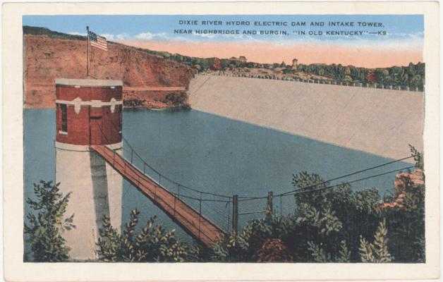 Dixie [sic] River Hydro Electric Dam and Intake Tower (One Card Postmarked 1935) 2 copies