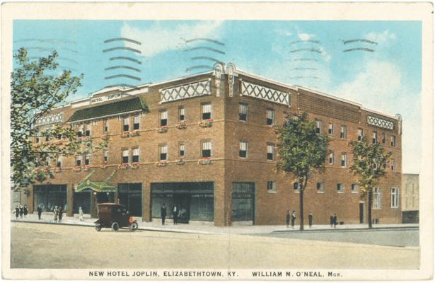 New Hotel Joplin. Wm. O'Neal, Mgr. (Postmarked 1929)