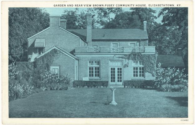 Garden and Rear View Brown-Pusey Community House (No Postmark)