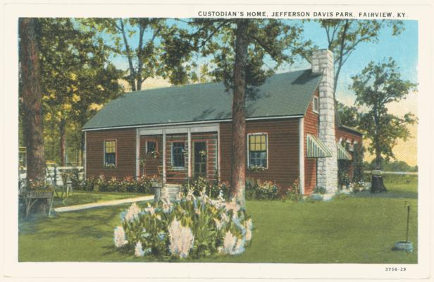 Custodian's Home, Jefferson Davis Park. (Printed verso reads: 
