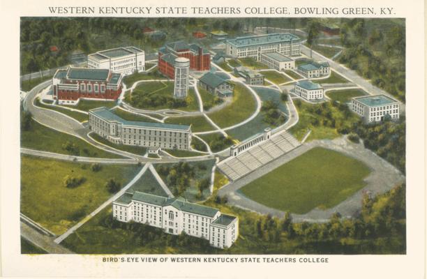 Western Kentucky State Teachers College, Bowling Green, KY. Bird's Eye View of Western Kentucky State Teachers College