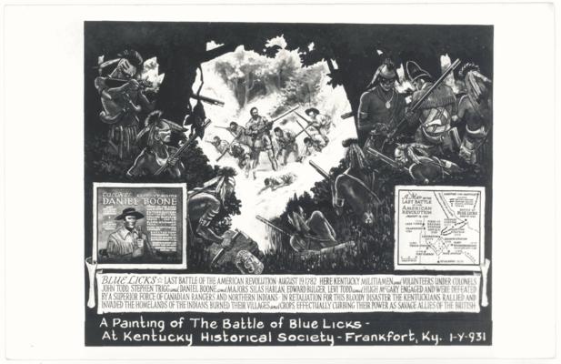 A Painting of the Battle of Blue Licks - At Kentucky Historical Society