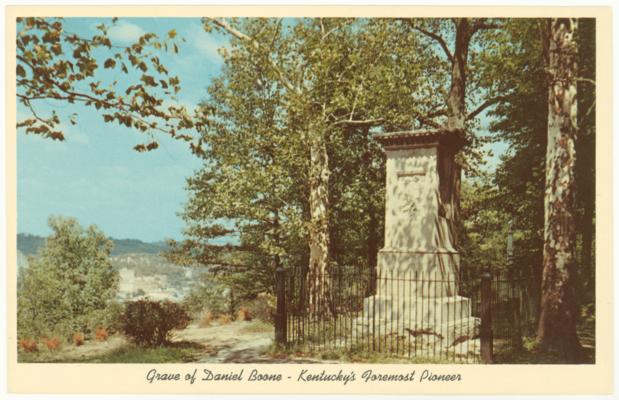 Grave of Daniel Boone, Kentucky's Foremost Pioneer. (Printed verso reads: 