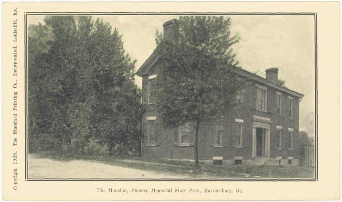 The Mansion, Pioneer State Memorial Park. (Printed verso reads: 