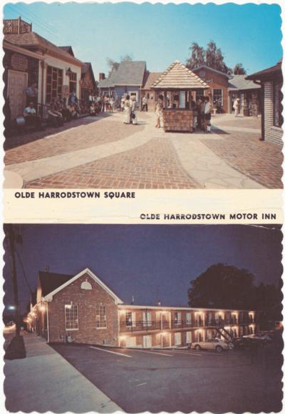 Olde Harrodstown Square - Olde Harrodstown Motor Inn. (Printed verso reads: 