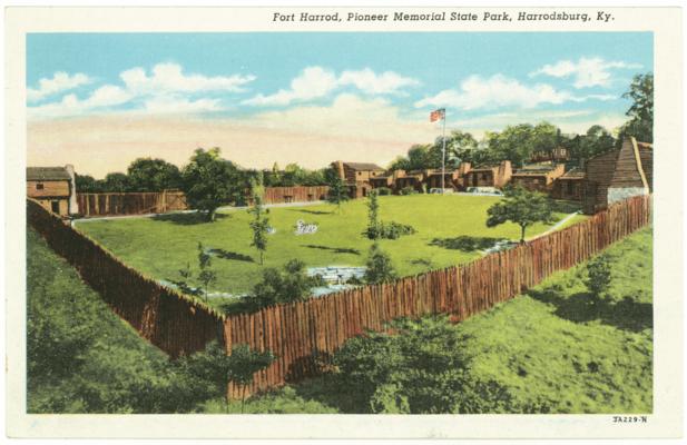 Fort Harrod, Pioneer Memorial State Park. [Same Print As No. 178]
