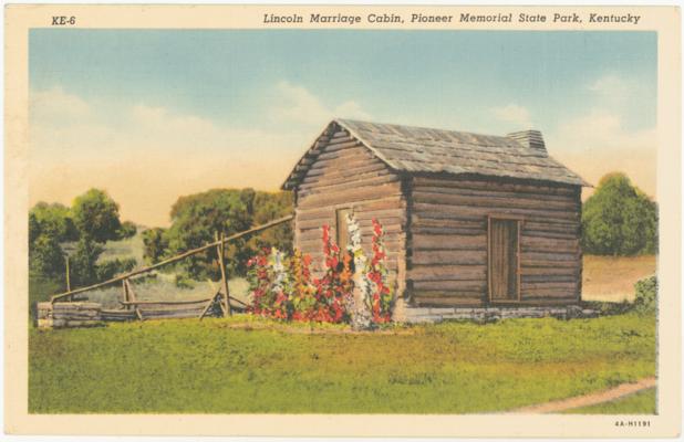 Lincoln Marriage Cabin, Pioneer Memorial State Park, Kentucky (Printed verso reads: 