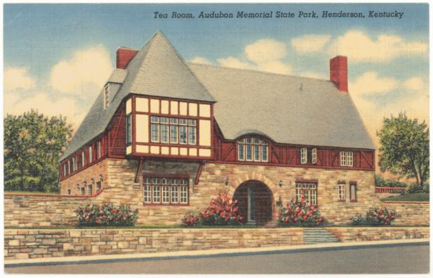 Tea Room, Audubon Memorial State Park. (Printed verso reads: 