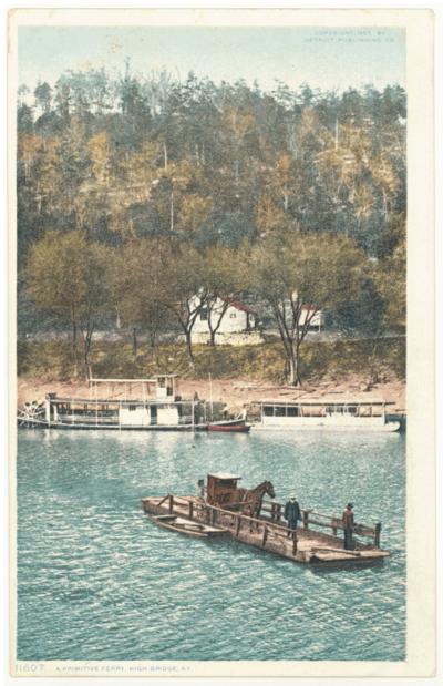 A Primitive Ferry. (No Postmark) 2 copies